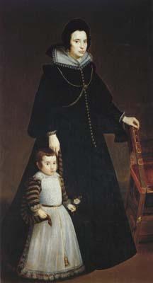 Diego Velazquez Dina Antonia de Ipenarrieta y Galdos et son fils (df02) oil painting image
